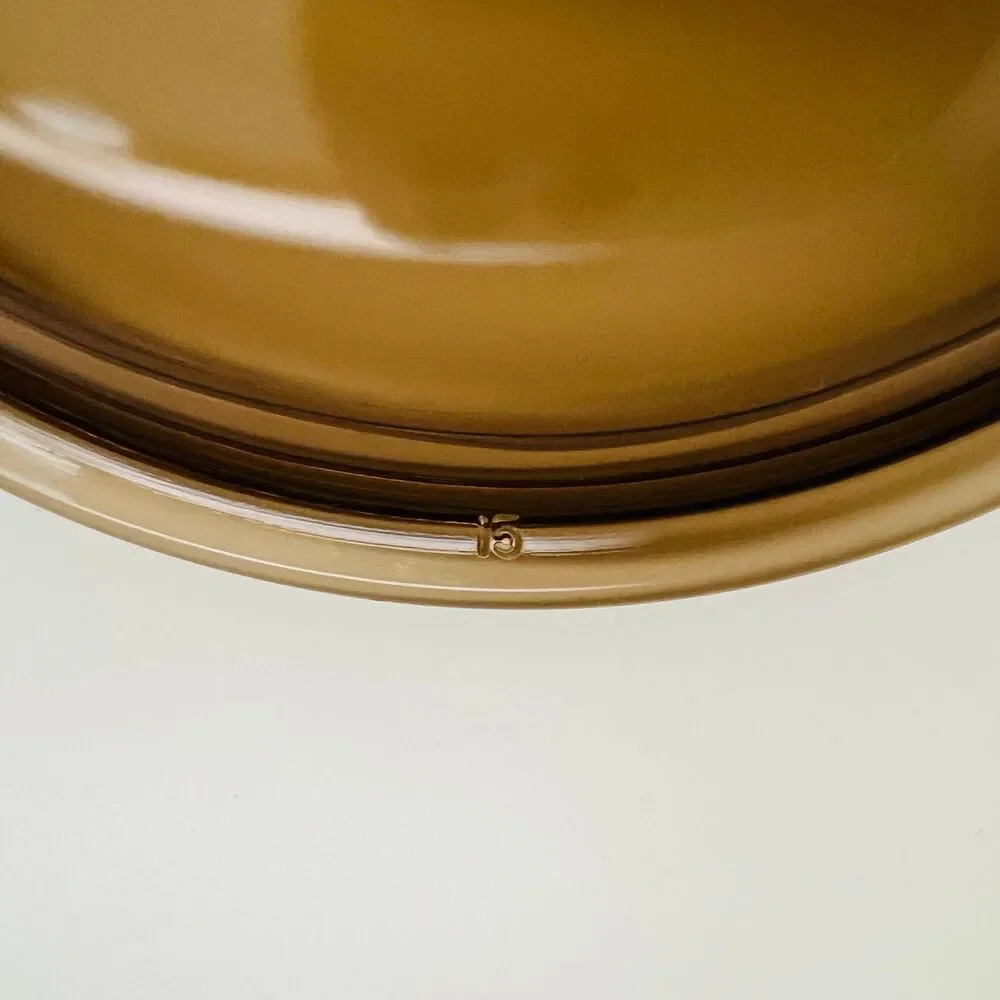 VISIONS Corning USA Amber Glass 1174 Casserole Dish 1 Qt With Lid